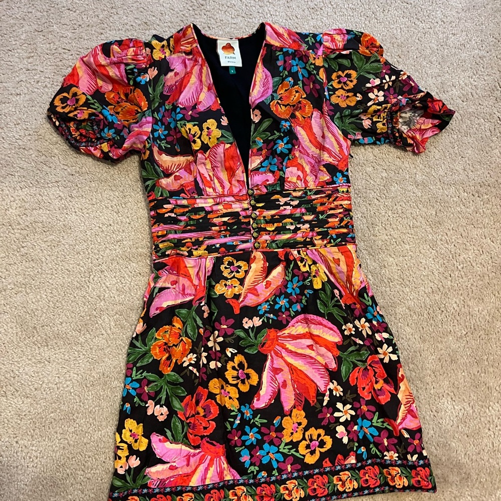 Farm Rio Flower Mini Dress